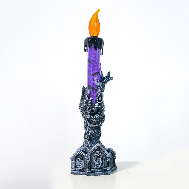 Skeleton hand LED candle, flameless gothic Halloween decor – photo 10