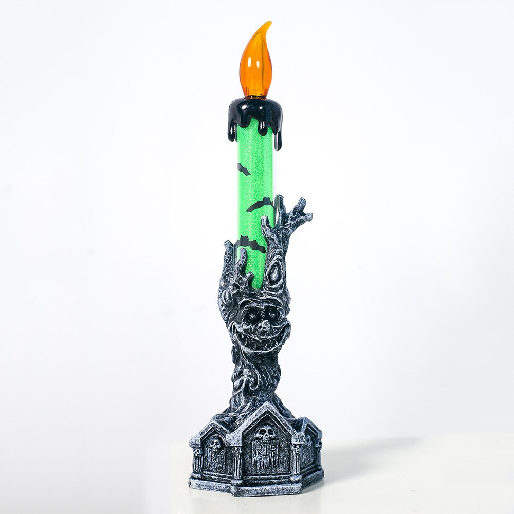 Skeleton hand LED candle, flameless gothic Halloween decor – photo 6