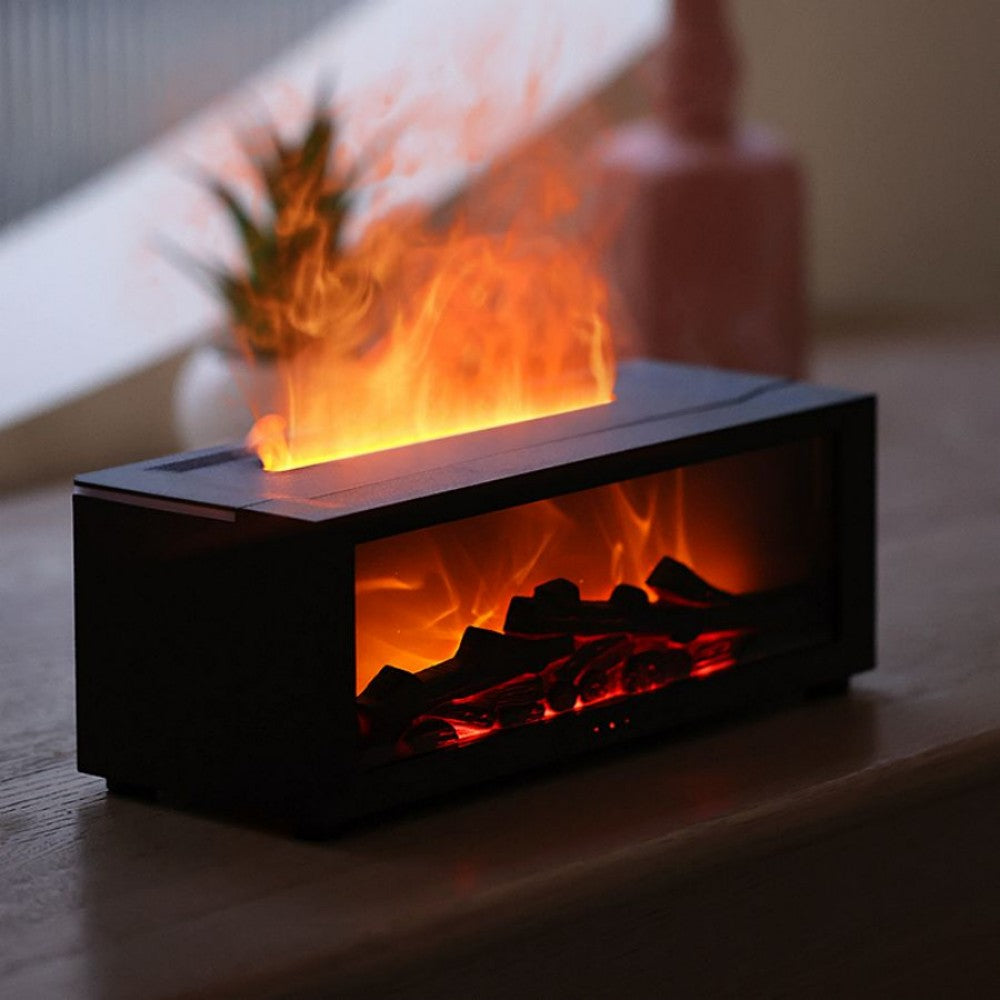 Flame aromatherapy diffuser, fireplace-effect humidifier – photo 4
