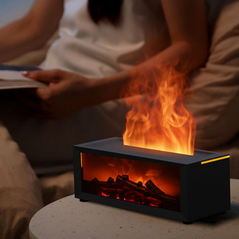 Flame aromatherapy diffuser, fireplace-effect humidifier – photo 3