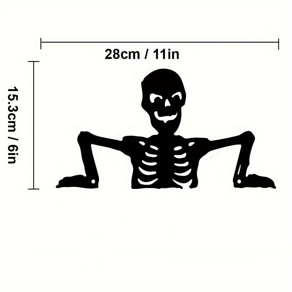 Gothic skull silhouette wall plaque, Halloween decor – photo 2
