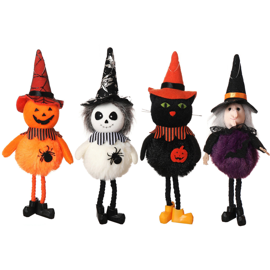Four Halloween hanging pendant styles: Pumpkin, Ghost, Witch, and Black Cat
