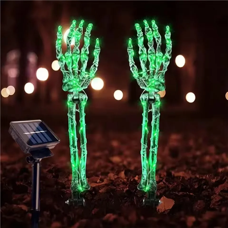 Solar ghost hand Halloween garden stake light