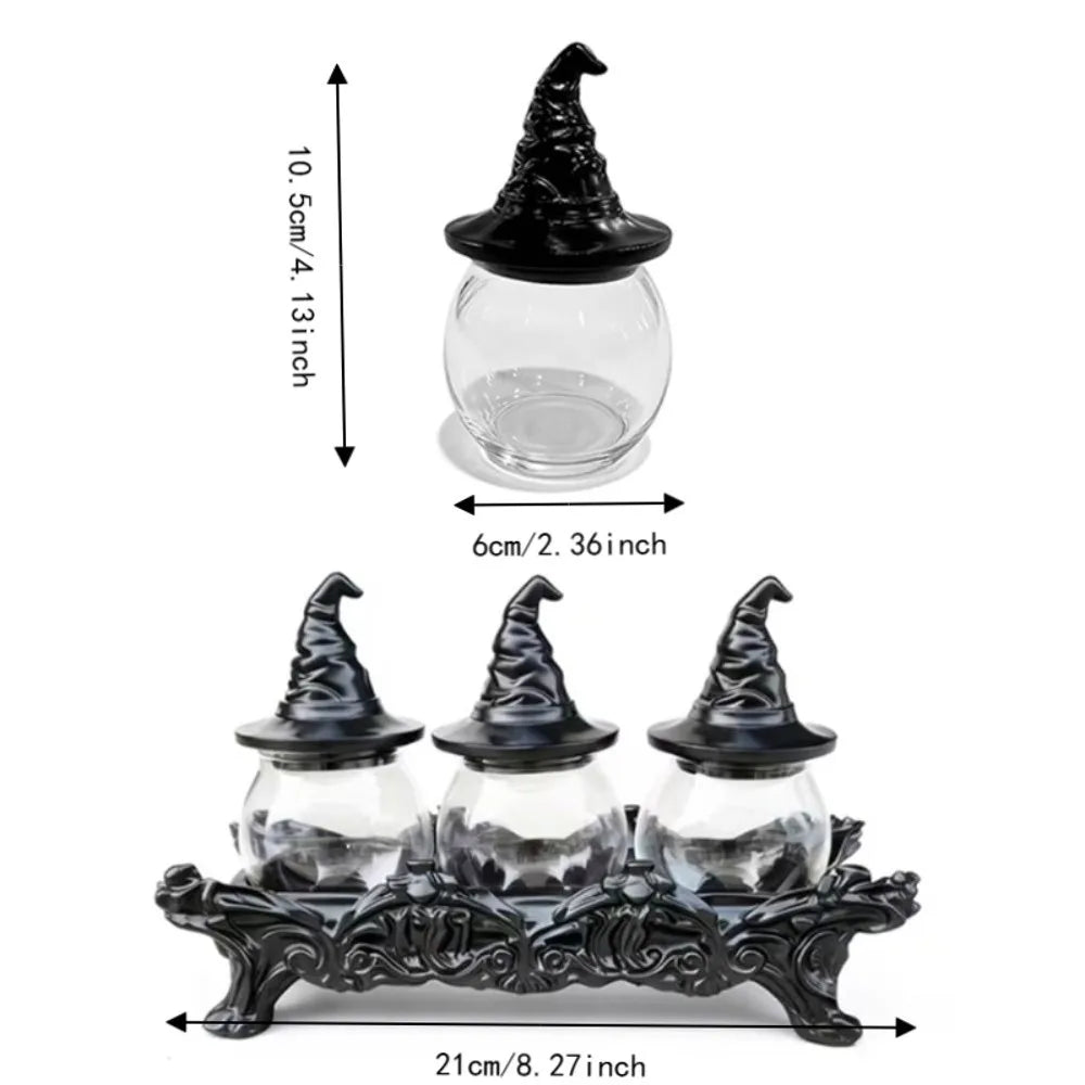 Witch Hat Apothecary Spice Jar Set