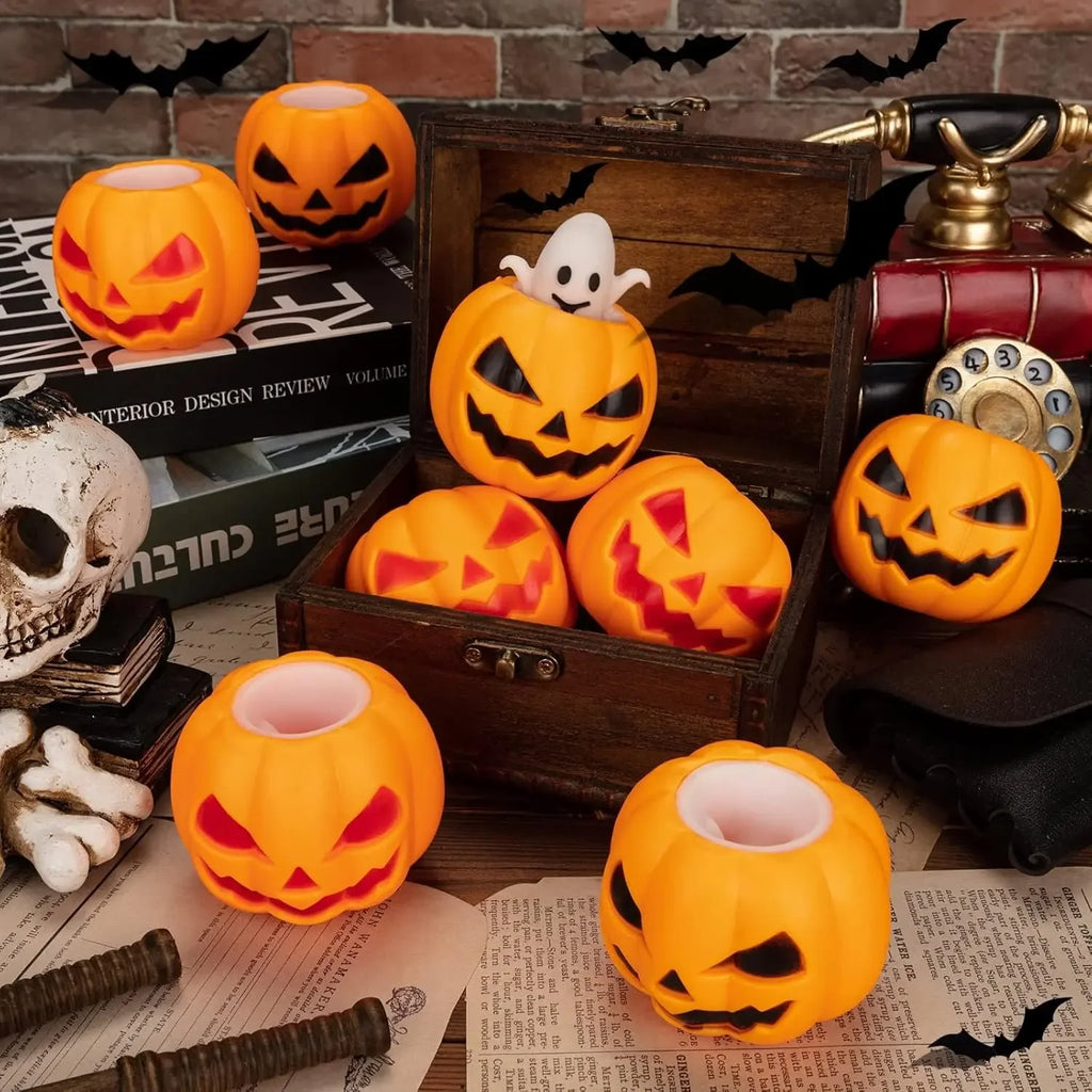 Pop-up ghost pumpkin squeeze toy, Halloween novelty toy, additional product view