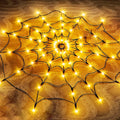 LED spider web string lights for Halloween window and wall decor