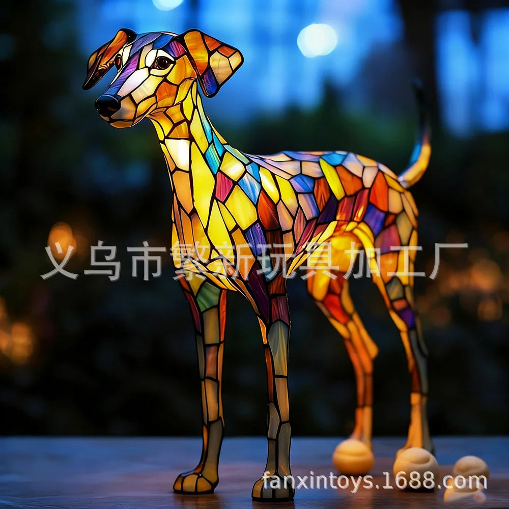 Stained-glass style animal LED ornament - additional design