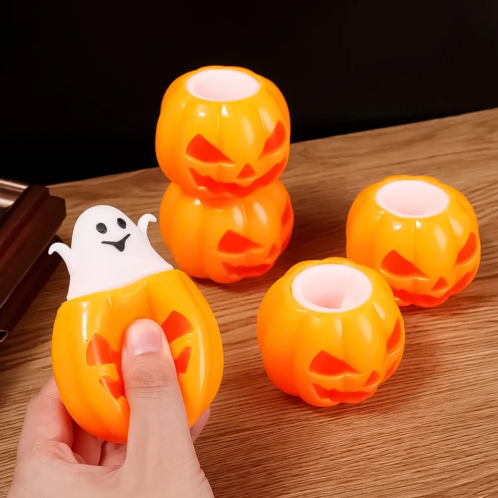 Pop-up ghost pumpkin squeeze toy, Halloween novelty toy, additional product view