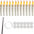 Floating flameless LED candles with magic wand remote
