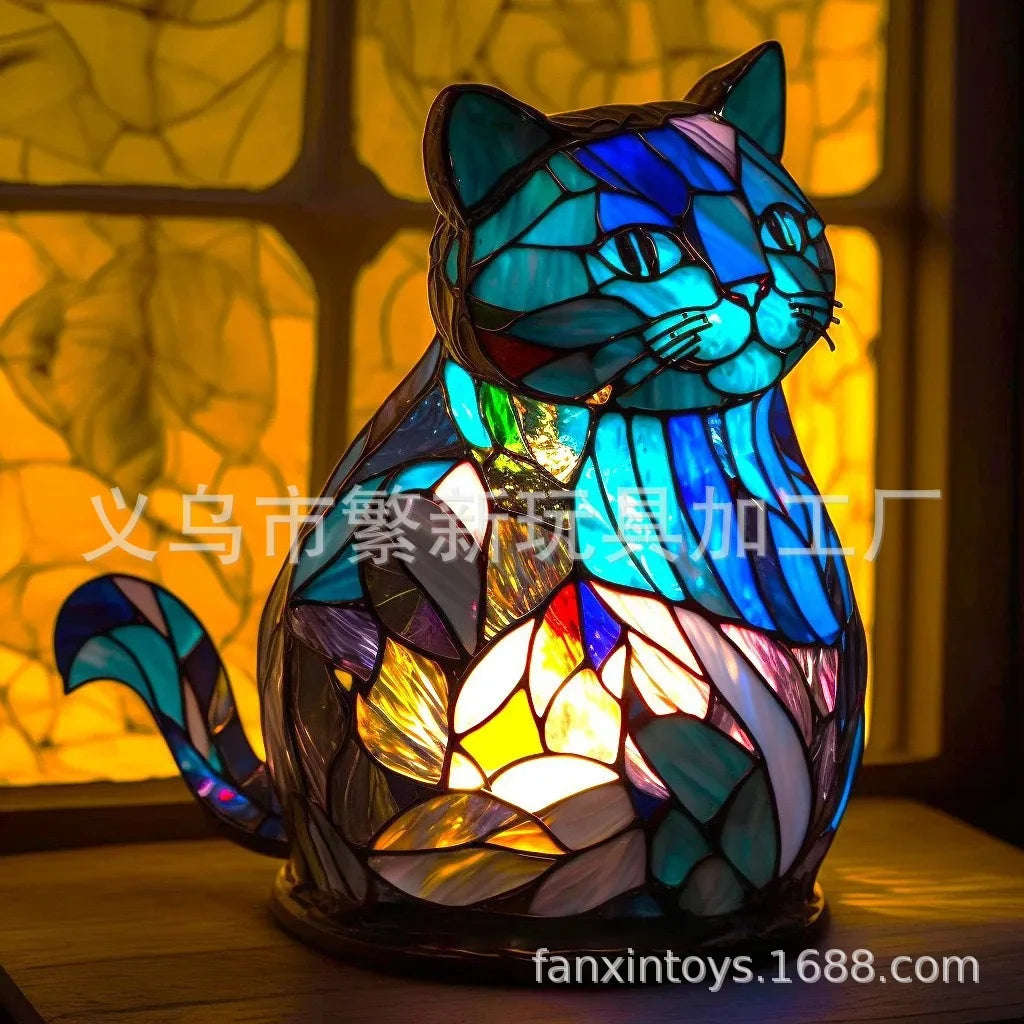 Stained-glass style animal LED ornament - additional design