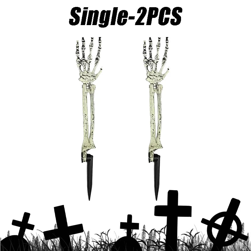 Skeleton arm ground stakes for Halloween lawn and graveyard decor