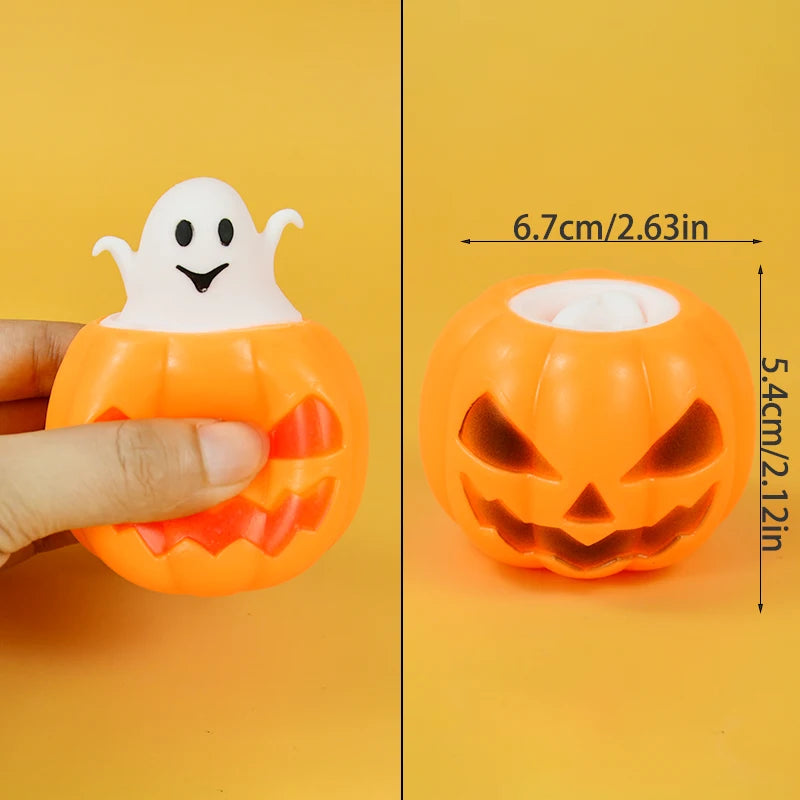 Pop-up ghost pumpkin squeeze toy, Halloween novelty toy, additional product view
