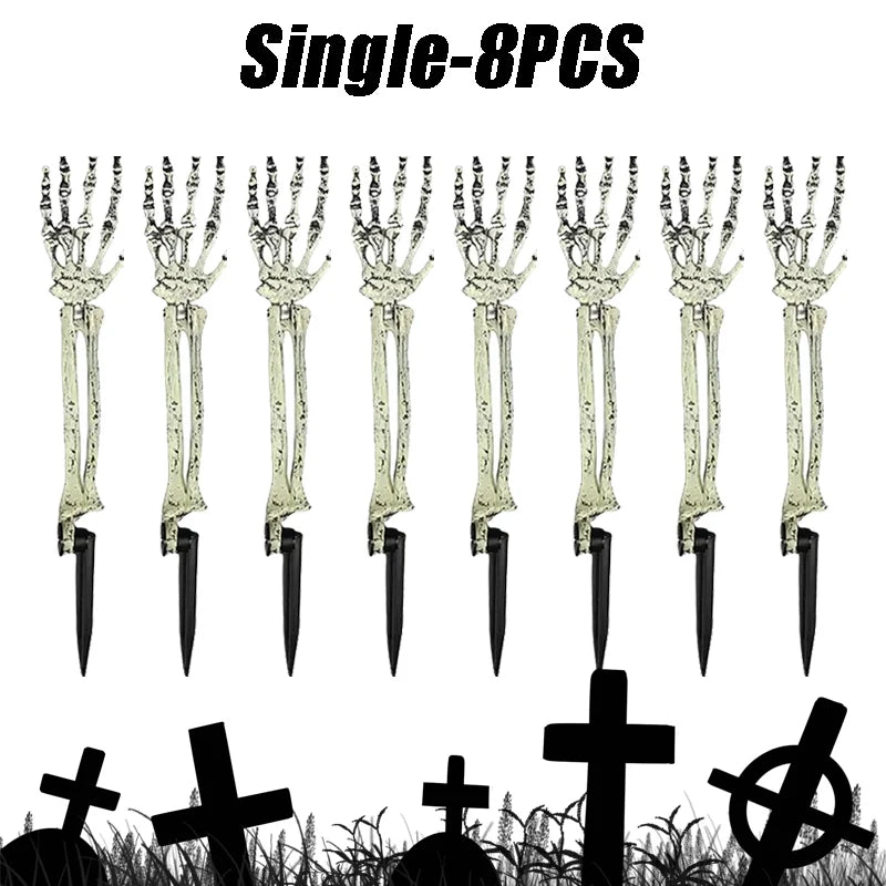 Skeleton arm ground stakes for Halloween lawn and graveyard decor