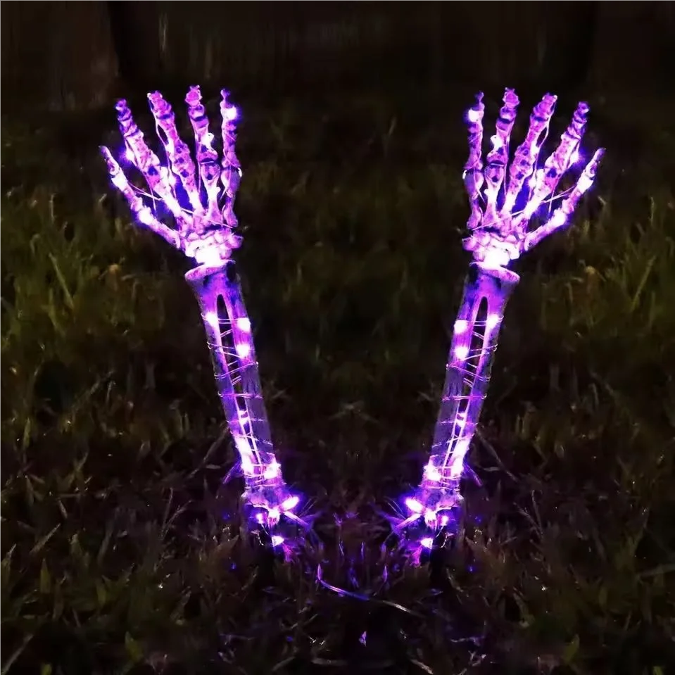Solar ghost hand Halloween garden stake light