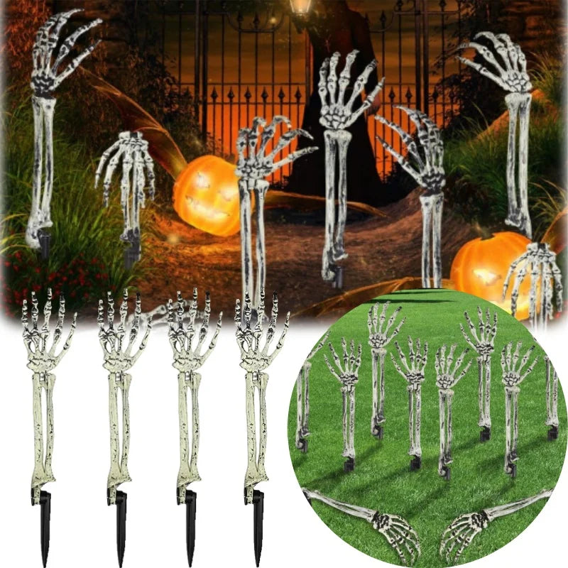 Skeleton arm ground stakes for Halloween lawn and graveyard decor