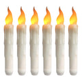 Flameless LED taper candles with warm flickering light