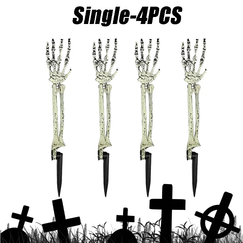 Skeleton arm ground stakes for Halloween lawn and graveyard decor