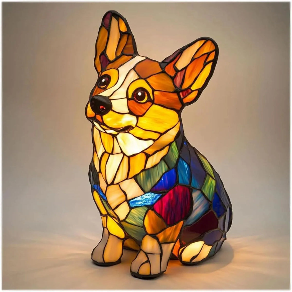 Stained-glass style animal LED ornament - additional design