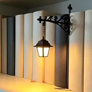 Vintage library lantern bookshelf light, LED night light, additional product view
