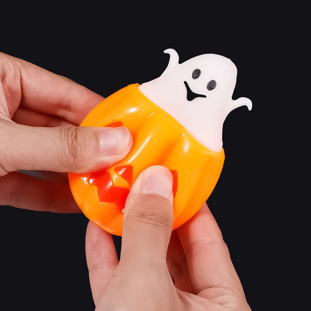 Pop-up ghost pumpkin squeeze toy, Halloween novelty toy, additional product view