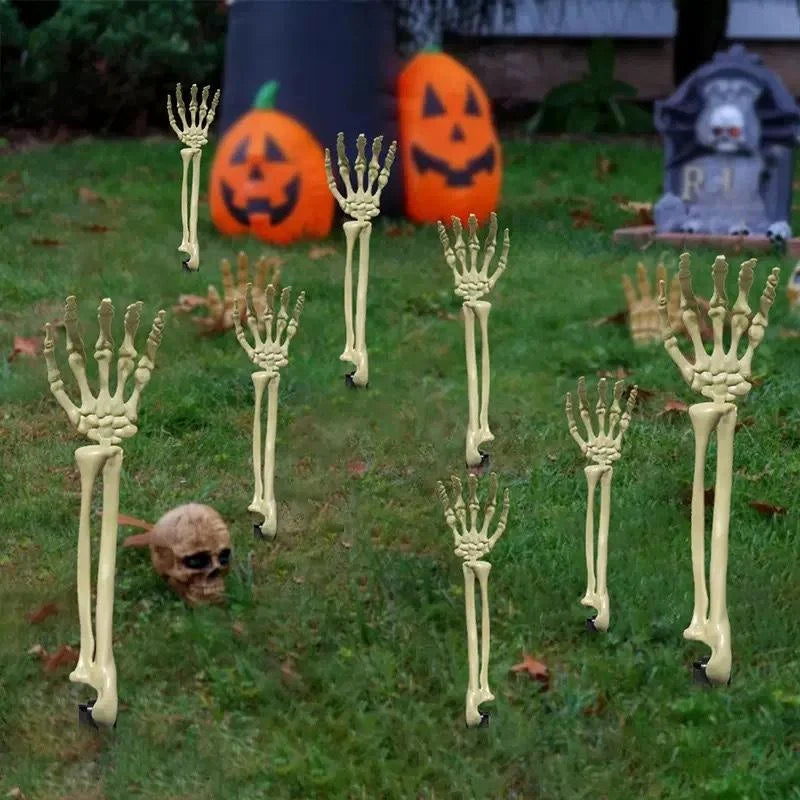 Skeleton arm ground stakes for Halloween lawn and graveyard decor