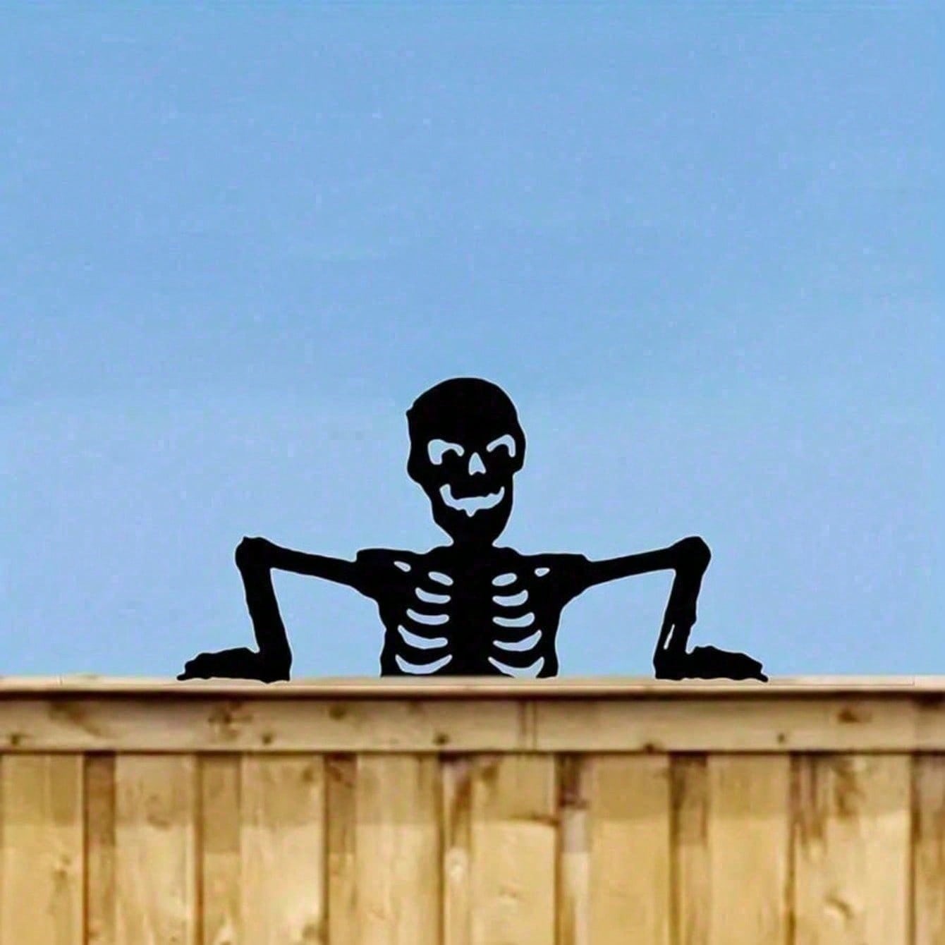 Gothic skull silhouette wall plaque, Halloween decor – photo 4