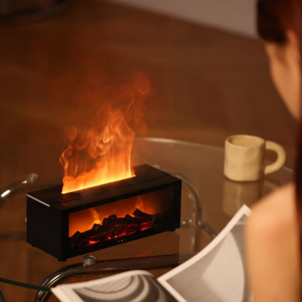 Flame aromatherapy diffuser, fireplace-effect humidifier – photo 6
